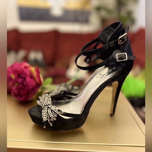 bebe Shoes - bebe Rhinestone Platform stiletto platform sandals